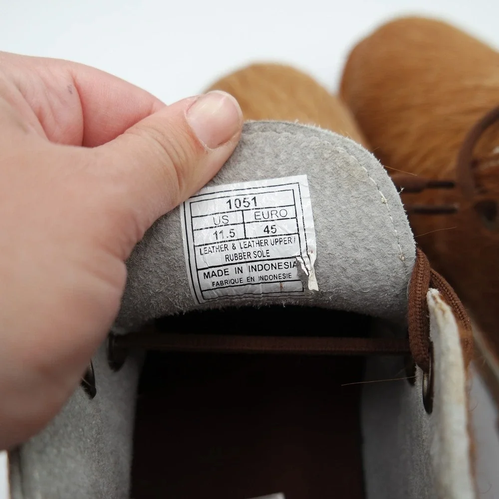 UWEZO Mens Ginger Hair-On Cowhide Veldskoene Chukka Boots South African 11.5